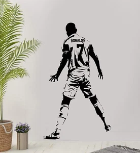 Cristiano Ronaldo i GOAT Footballer Wall Sticker - Ultimate Soccer Decor R105 - Picture 1 of 9