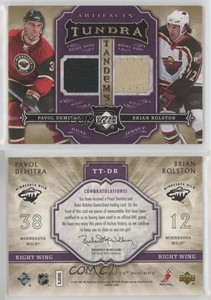 2007 Artifacts Tundra Tandems Metallic Purple Pavol Demitra Brian Rolston #TT-DR