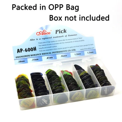 Lote de 100 selecciones de guitarra Alice AP-H brillantes transparentes para PC colores mezclados Foto 1 de 4