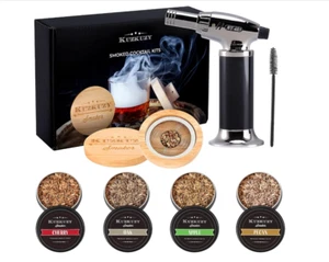 Cocktail Smoker Kit with Torch – 4 Flavors Wood Chips – Bourbon, Whiskey Smoker - Picture 1 of 11