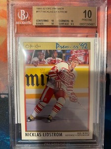 1991 OPC Premier Nicklas Lidstrom BGS 10 Rookie Card