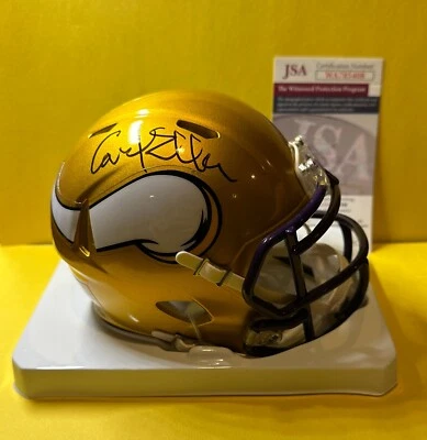 CARL ELLER MINNESOTA VIKINGS SIGNED AUTOGRAPHED FLASH MINI HELMET JSA - Image 1 of 2