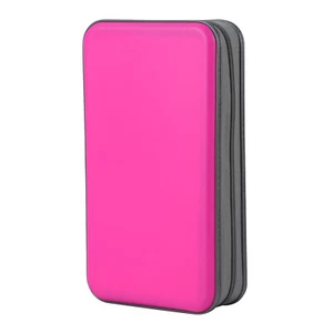 96 Disc CD Case DVD VCD Carry Holder Portable Storage Wallet Organizer Bag Pink - Picture 1 of 6