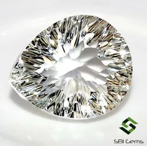 40,00 CTS topazio bianco naturale pera taglio concavo 21x17 mm pietra preziosa sfaccettata - Foto 1 di 9