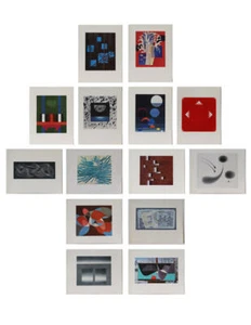 HERBERT BAYER FINE ARTIST- Portfolio of 14 Prints - 1965 - Picture 1 of 3