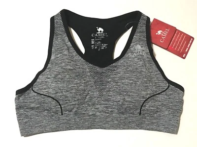 SUJETADOR DEPORTIVO - Sin Alambres Absorbe Humedad Malla Transpirable Yoga Jog Lg 34-36C Nuevo Foto 1 de 4