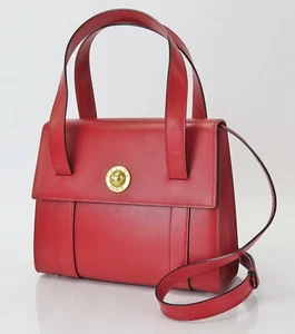 Auth CELINE Red Starball Leather 2 Way Hand Shoulder Bag Purse #60239 - Picture 1 of 13