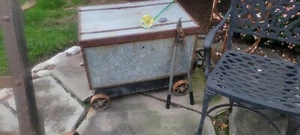 RARE Original U.S. WW2  Army  Military Medics Trunk Galvanized Log Hold - Picture 1 of 1