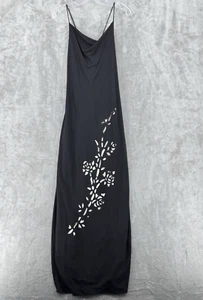 Vintage De Laru Dress Womens 11 12 Gown Evening Event Cutout Strappy Black - Picture 1 of 13