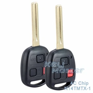 2x for Lexus RX300 1999-2004 4C chip Remote Car Key Fob N14TMTX-1 89070-48020 - Picture 1 of 5