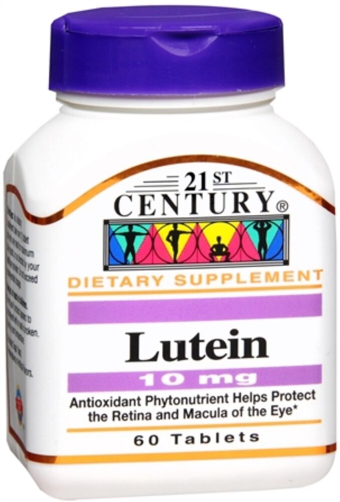 21st Century Lutein 10mg Tablets Dietary Supplement Eye Health 60 ct Pack of 3