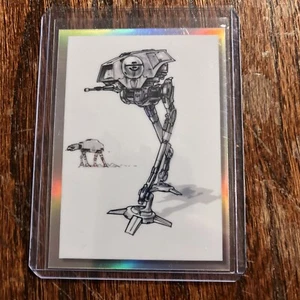 Star Wars Galaxy Chrome 2022 Topps Original Trilogy Concept Art OT-8 ATST AT ST - Bild 1 von 2