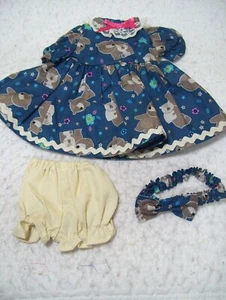 Momma bear & her baby dress, panties, & headband--fits 15" dolls---last set - Picture 1 of 3