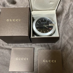 Muy Raro Reloj de Escritorio/Mesa GUCCI (Negro) - Imagen 1 de 23