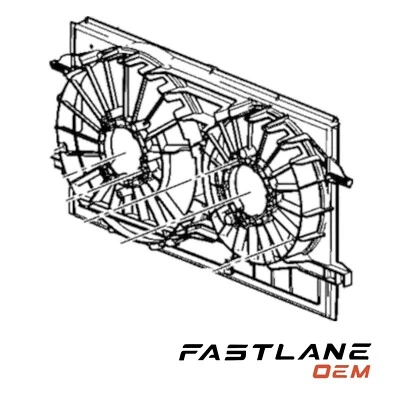 Chevrolet Malibu 2008-2012 kit de cubierta de ventilador de refrigeración del motor nuevo OEM 20757666 Foto 1 de 4