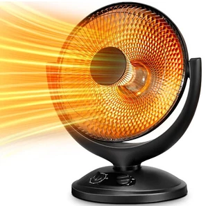 STUFA AL CARBONIO OSCILLANTE CON TIMER PIANTANA 220V RISCALDAMENTO ARIA CALDA - Foto 1 di 7