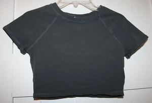 H&M Divided Women's T-Shirt Cropped Short Sleeved Gray Size Small - Picture 1 of 3
