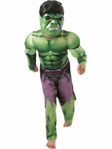 Boys COS Deluxe Incredible Hulk Age 3-8 Fancy-Dress Marvel Avengers Costume C1