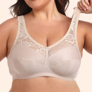 36-52 C D DD E F G Cup Womens Underwear Ultra-Thin Bra Non Padded Lace Lingerie - Picture 1 of 8