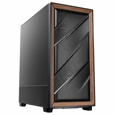 Antec Flux SE E-ATX Full Tower PC Gaming Case - Black/Wood - 5 x Fans - Image 1 of 4