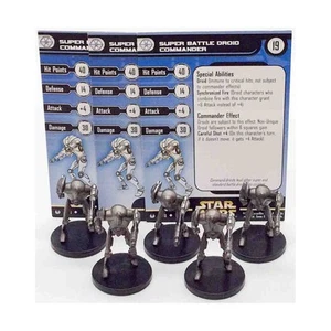 WOTC Star Wars Minis Universe Super Battle Droid Commander (U) x5 NM - Picture 1 of 1