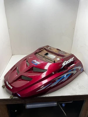 99 1999 Polaris Indy Touring Sport 440 OEM GOOD! Red Hood Fairing Assembly - Image 1 of 4