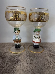 Vintage Goebel Hummel Figur Cordial Weingläser Goldvergoldung West Germany - Bild 1 von 13