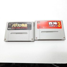 Pachi-Slot Monogatari + Nishijin Pachinko 3 Super Famicom SFC Japan Lot