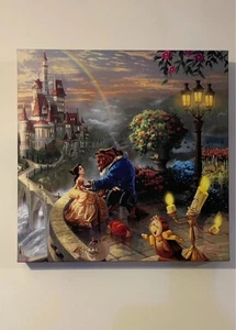 Thomas Kinkade Disney Beauty and the Beast canvas 16" x 16" - Picture 1 of 3