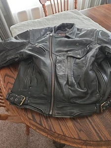 First Mfg Co Xpert Mens  Premium Leather Motorcycle Riding Jacket Size 3x - Bild 1 von 6