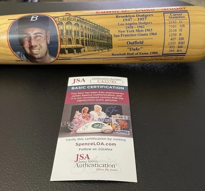 Duke Snider Autograph Bat Cooperstown Bat Co Famous Player Brooklyn Dodgers JSA - Image 1 of 4