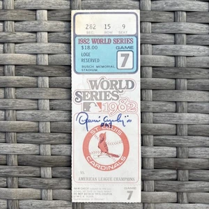 Signiertes 1982 World Series Game 7 Ticket St. Louis Cardinals Joaquin Andujar 1/1! - Bild 1 von 8