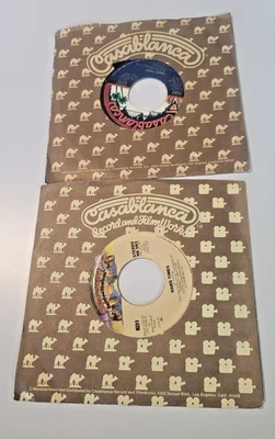 KISS 7" 45 vinyl record LOT OF 2 Shout It Out Loud & I Was Made For Lovin You EX - Image 1 of 4