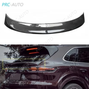 For Porsche Cayenne 2019-2023 Real Carbon Fiber Rear Spoiler Lip Roof Wing Kit - Picture 1 of 8