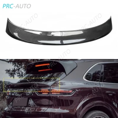 Real Carbon Fiber Rear Spoiler Lip Roof Wing Kit For Porsche Cayenne 2019-2023 - Image 1 of 4