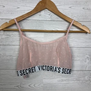 Victoria's Secret Damen Bralette transparent Herzmuster rosa Größe Medium - Bild 1 von 4
