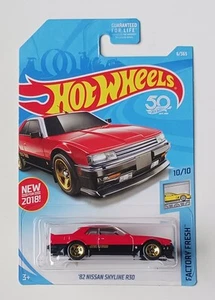 2018 Hot Wheels New Models 82 Nissan Skyline R30 Error Car Missing Headlights - Picture 1 of 4