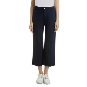 Lysse Women's Jackie High-Waist Wide Leg Cropped Pants, Navy Blue, Choose Size - Picture 1 of 1
