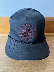 Vintage 1990's Red Hot Chili Peppers Hat Cap Snapback Maroon Logo Embroidered ✅ - Picture 1 of 3