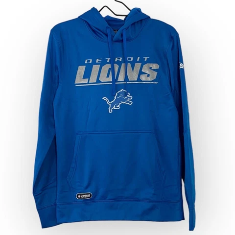 New Era NFL Detroit Lions Blue Pullover Hoodie Sweatshirt Combine Authentic NWT Cover