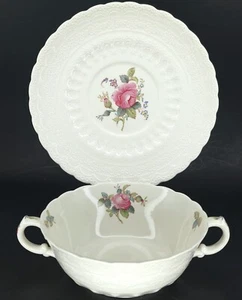 Spode Jewel Copeland Billingsley Rose Handled Cream Soup Bowl Saucer Replacement - Picture 1 of 7