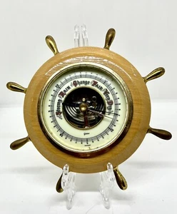 Vtg Antique Ships Wheel Barometer C1920 Gischard Hamburg Germany - Picture 1 of 5