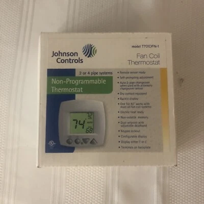 Johnson  Controls Non Programmable Thermostat. Model T701DFN-1 - Image 1 of 4