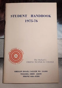 1975-76 Student Handbook Owen's Technical College Booklet Toledo, Ohio Vintage. - Bild 1 von 13