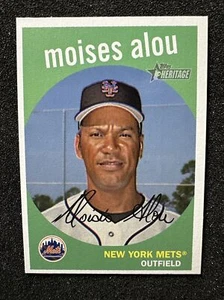 MOISES ALOU #102 2008 Topps Heritage Black Back Variation QTY New York Mets - Imagen 1 de 2