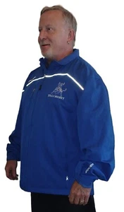 Bauer Team Jacket Mens XL Blue Insulated Warm Up Bulls Hockey Ice Bomber - Picture 1 of 24