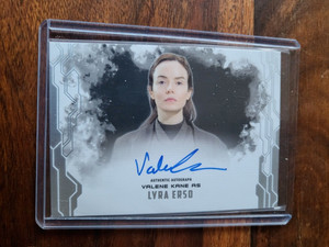 TOPPS STAR WARS MASTERWORK 2017  - VALENE KANE LYRA ERSO AUTOGRAPH CARD
