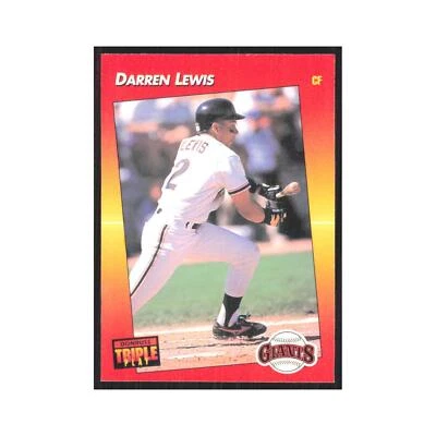 1992 Triple Play Darren Lewis Giants #111 - Image 1 of 3