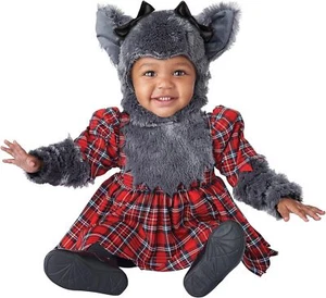 Teeny Weeny Werewolf Girl Wolf Cute Fancy Dress Halloween Toddler Child Costume - Picture 1 of 8