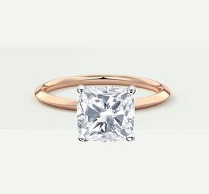 IGI F/VS 1.5 Ct Cushion Lab Created Grown Diamond Solitaire Ring 14K Rose Gold - Picture 1 of 2